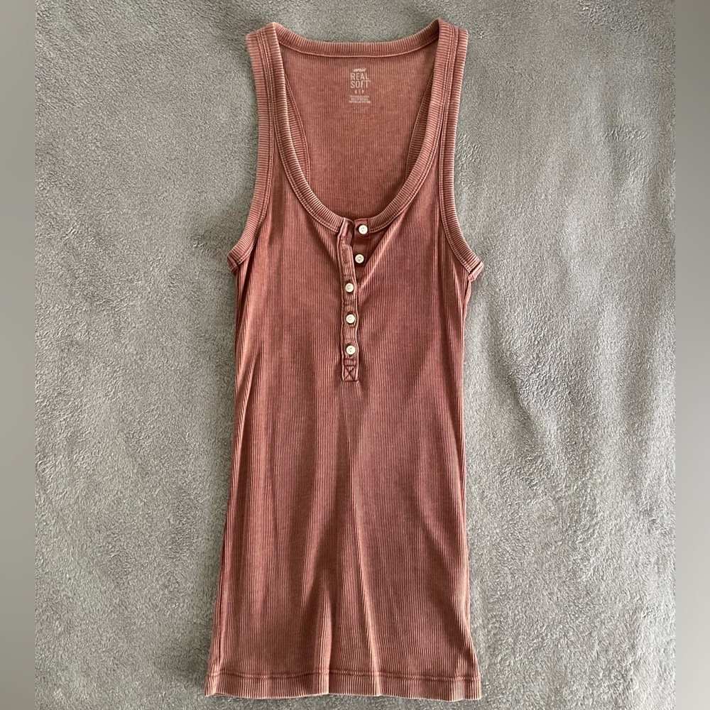 Aerie No BS Henley tank top